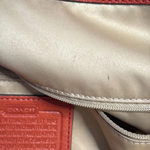Coach Flagship Chelsea Curry Orange Leather Shoulder Bag - Picture 16 of 16